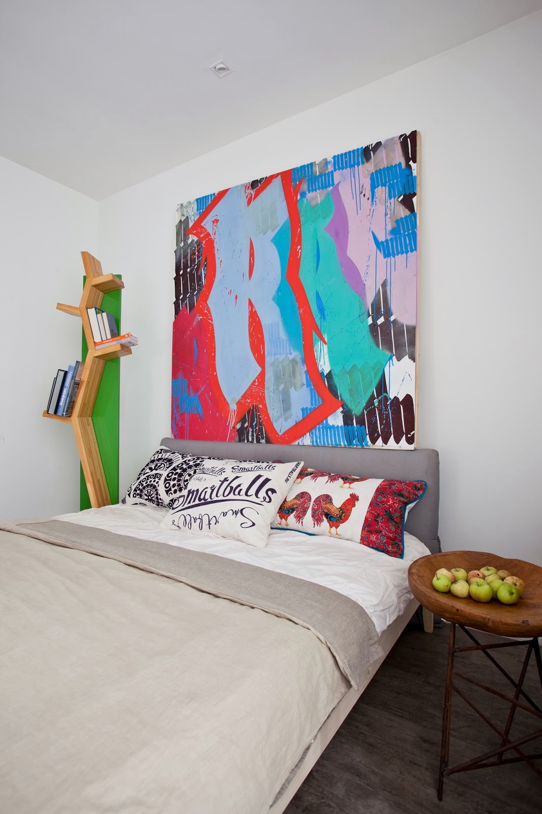 white bedroom in the interior of a creative apartment white bedroom in the interior of a creative apartment