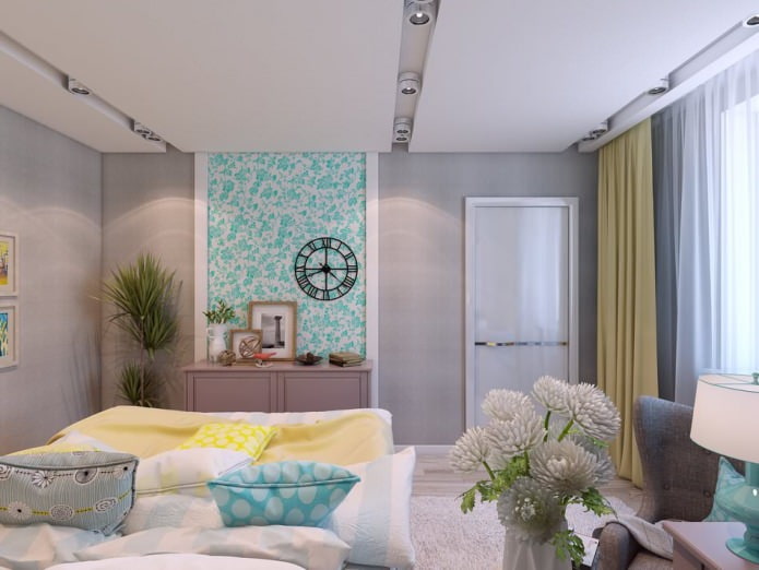 bedroom in the design of an apartment of 80 sq. m. bedroom in the design of an apartment of 80 sq. m.