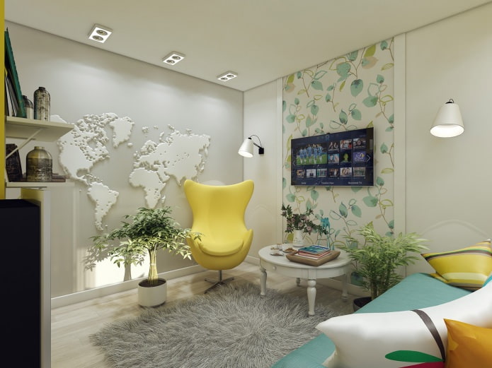 living room in the design of a 3-room apartment living room in the design of a 3-room apartment