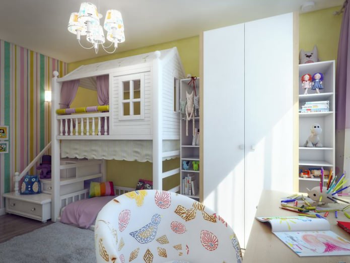 children's room in the design of an apartment of 80 sq. m. children's room in the design of an apartment of 80 sq. m.