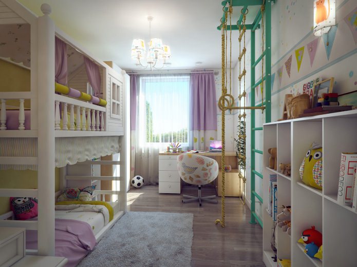 children's room in the design of an apartment of 80 sq. m. children's room in the design of an apartment of 80 sq. m.