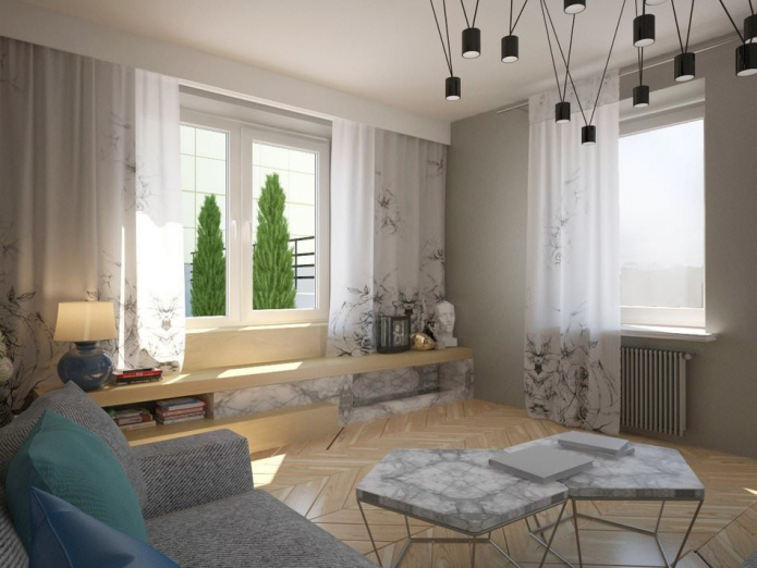 Design of a four-room apartment