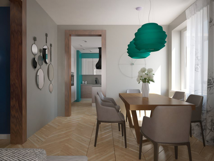 dining room in an apartment of 120 sq. m.
