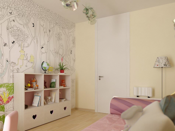 cabinet with open shelves