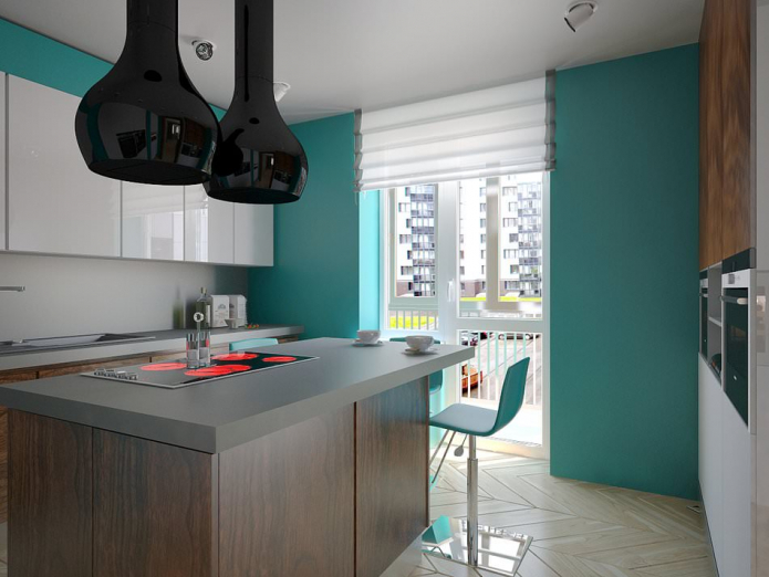 stylish lamps in the kitchen