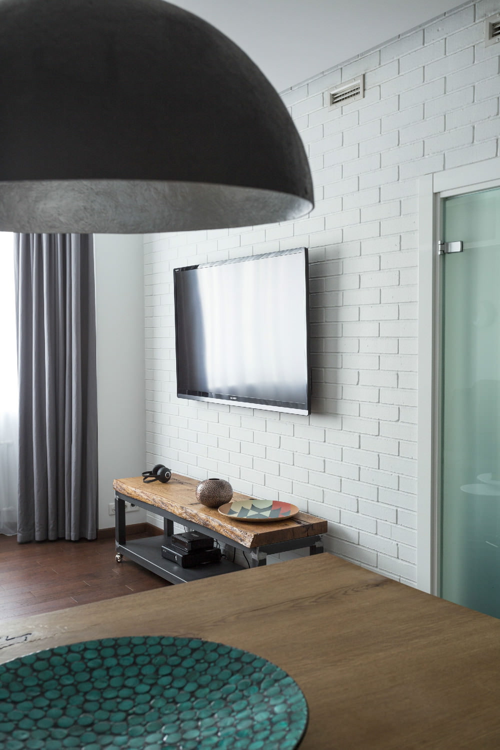 TV in the design of a two-room apartment of 43 sq. m. TV in the design of a two-room apartment of 43 sq. m.