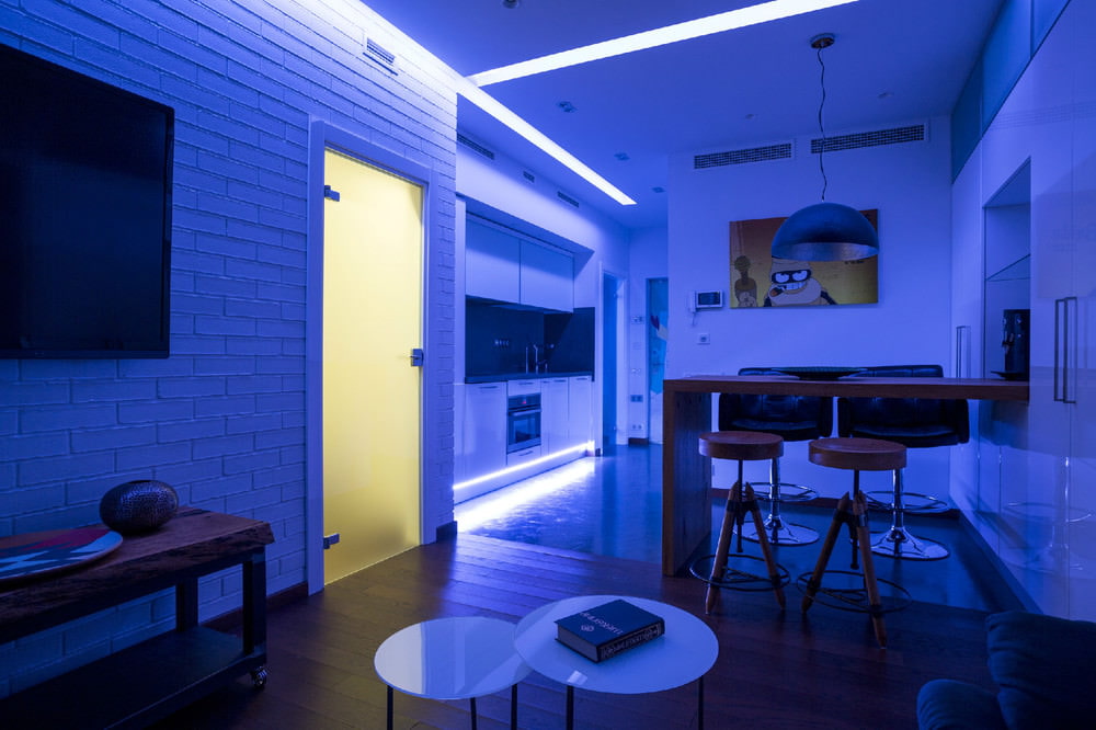 Lighting in the design of a two-room apartment of 43 sq. m. Lighting in the design of a two-room apartment of 43 sq. m.
