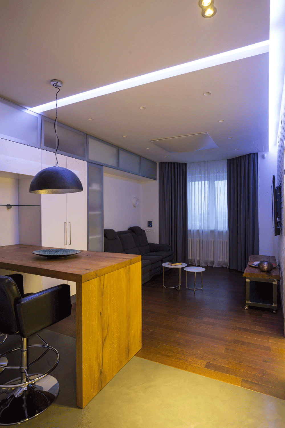Lighting in the design of a two-room apartment of 43 sq. m. Lighting in the design of a two-room apartment of 43 sq. m.