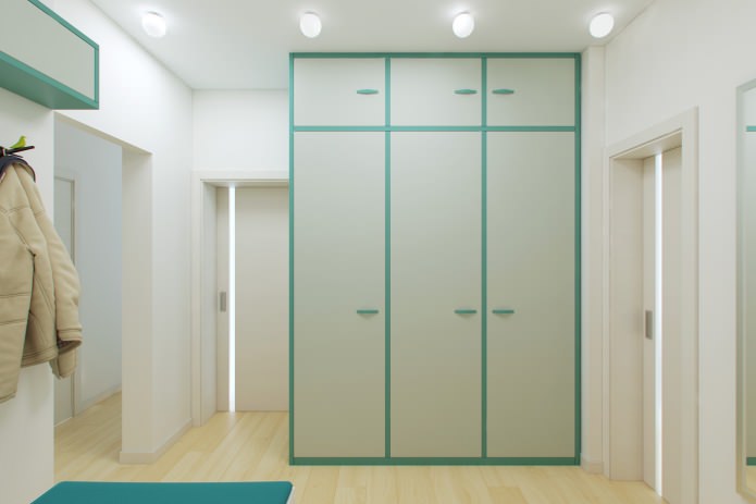 entrance hall in the design of a two-room apartment in a house of the P-44 series