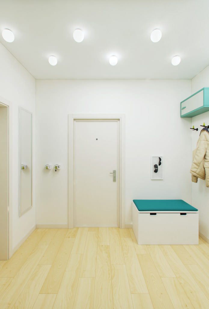 entrance hall in the design of a two-room apartment in a house of the P-44 series