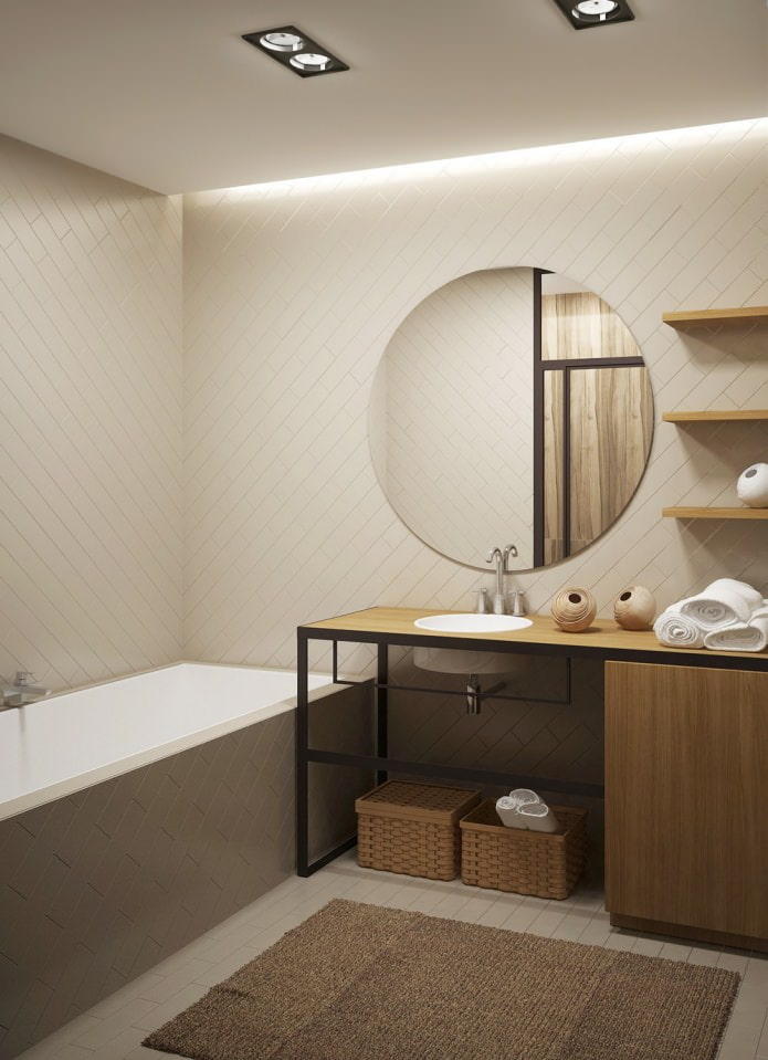 bathroom in the interior of the apartment 37 sq. m.