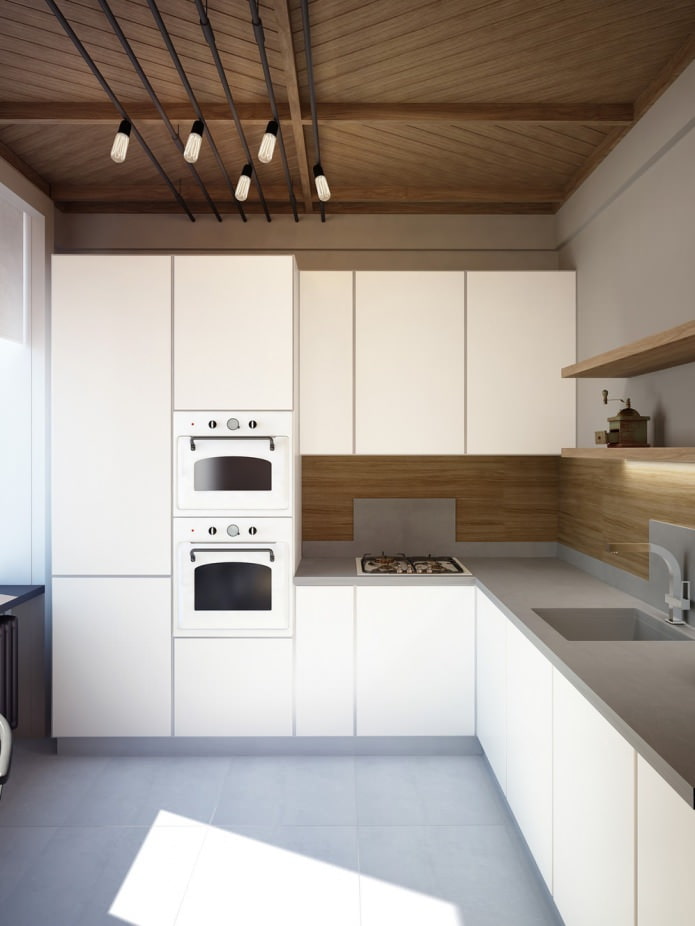kitchen in the interior of the apartment 37 sq. m.