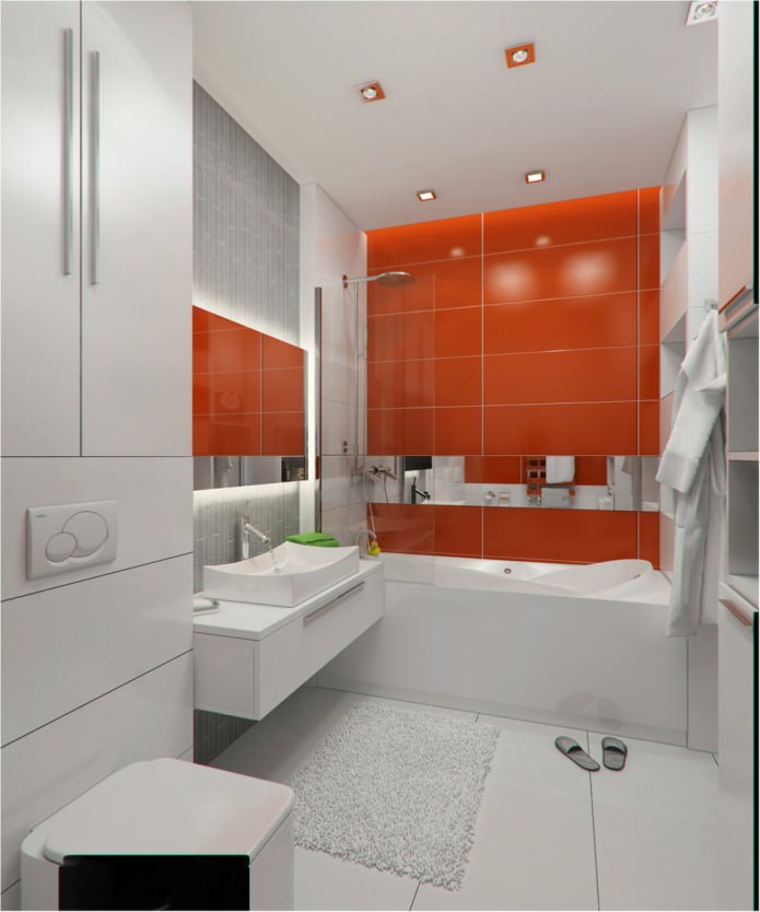 bathroom in the interior design of a studio apartment of 47 sq. m. bathroom in the interior design of a studio apartment of 47 sq. m.