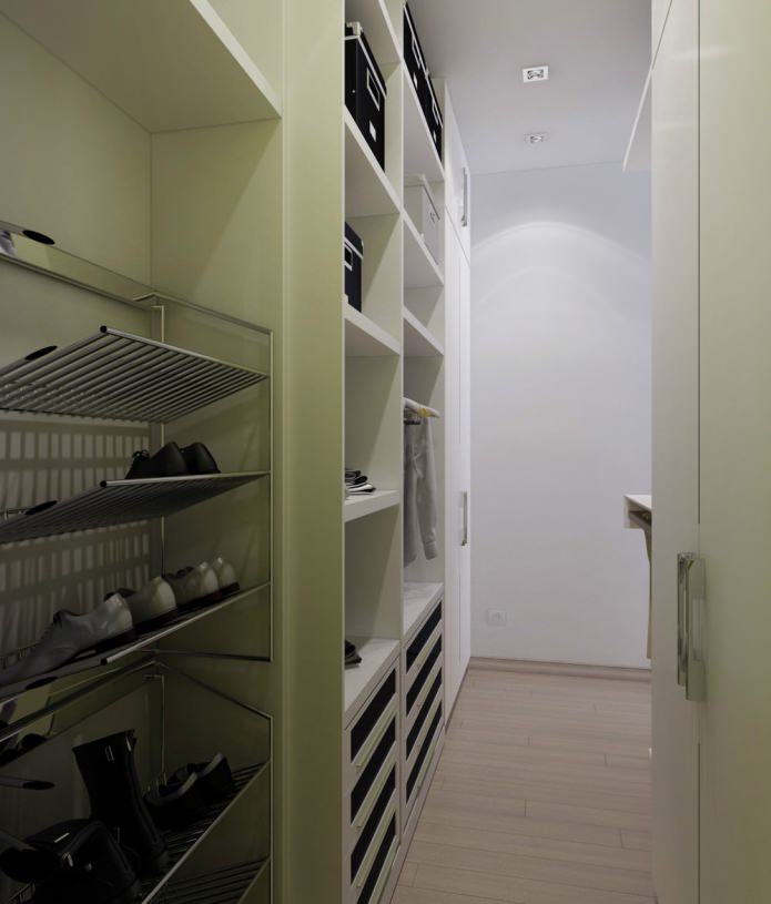 dressing room in the interior design of a studio apartment of 47 sq. m. dressing room in the interior design of a studio apartment of 47 sq. m.