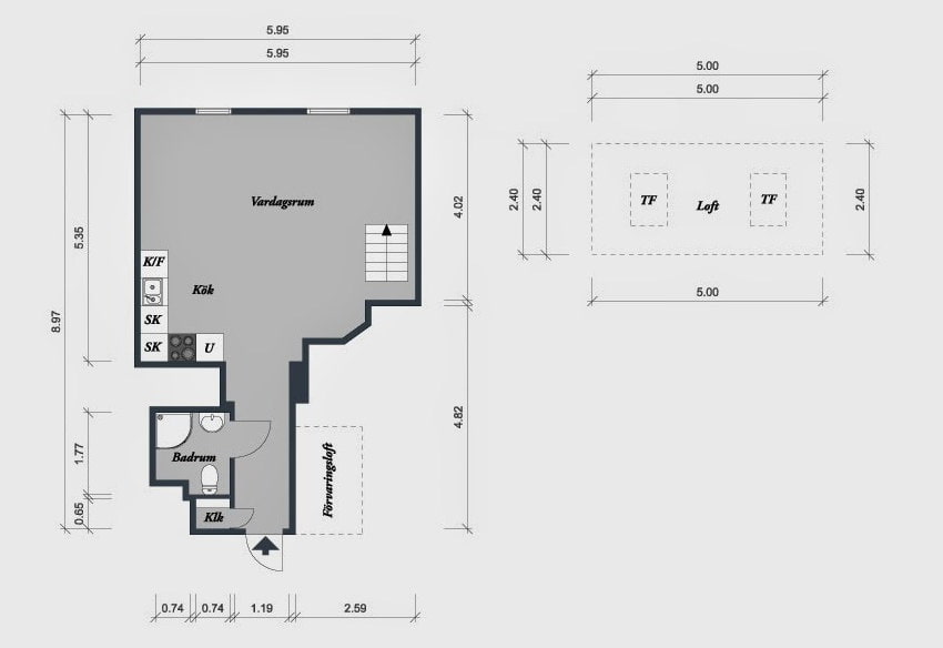 attic type apartment plan attic type apartment plan