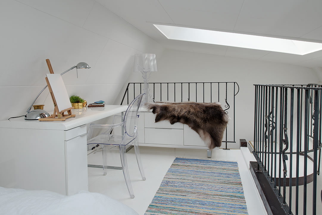 working corner in a mansard-type apartment working corner in a mansard-type apartment