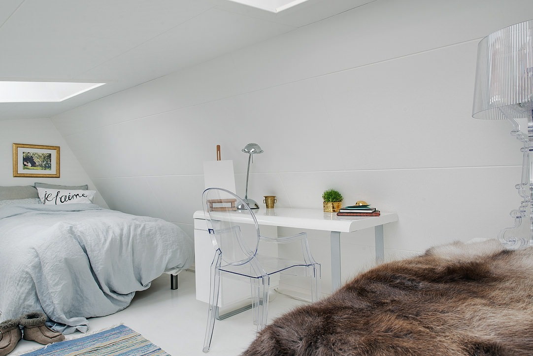 working corner in a mansard-type apartment working corner in a mansard-type apartment