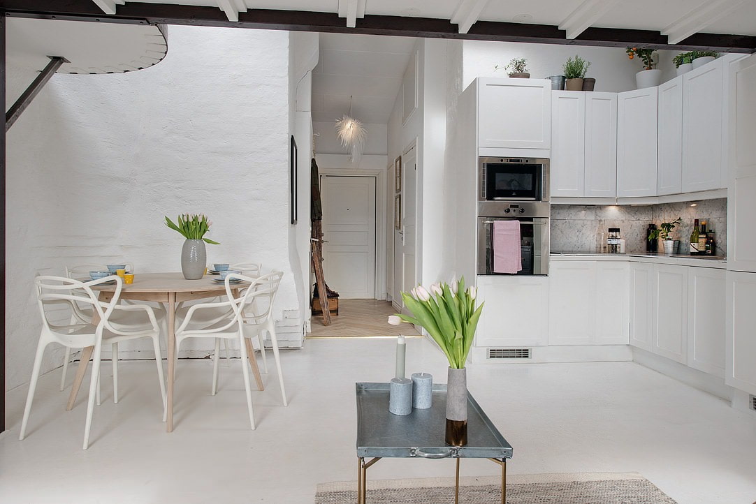 kitchen in an attic apartment kitchen in an attic apartment