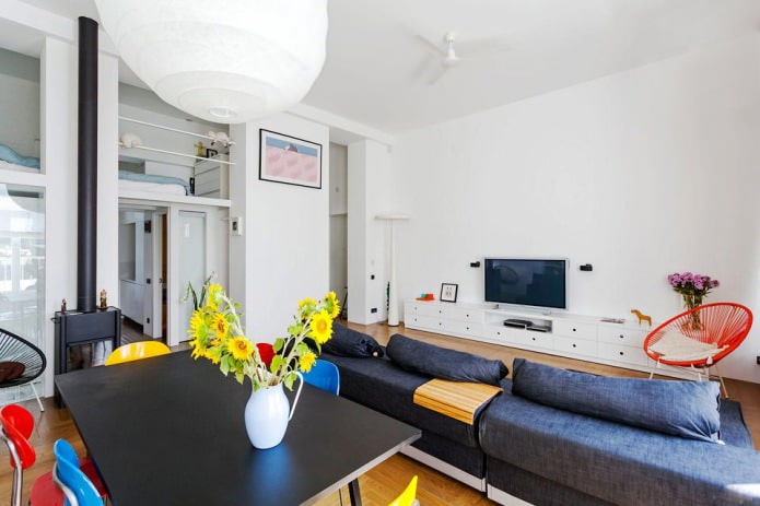 apartment design with high ceilings