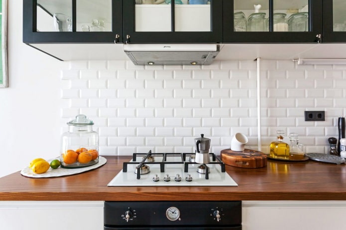 kitchen in the interior of the apartment 64 sq. m.