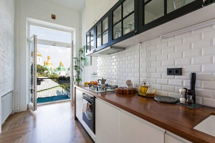 kitchen in the interior of the apartment 64 sq. m.