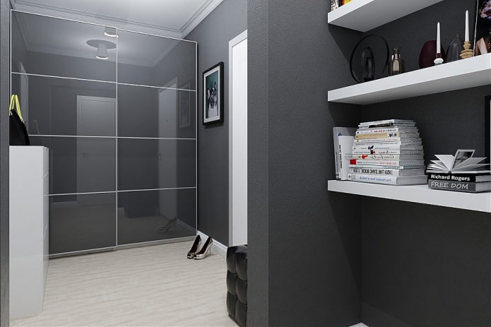 entrance hall in a two-room apartment of 46 sq. m.