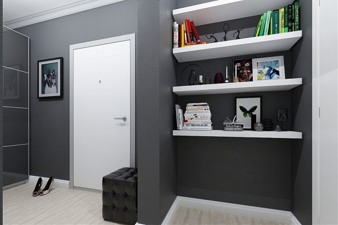 entrance hall in a two-room apartment of 46 sq. m.