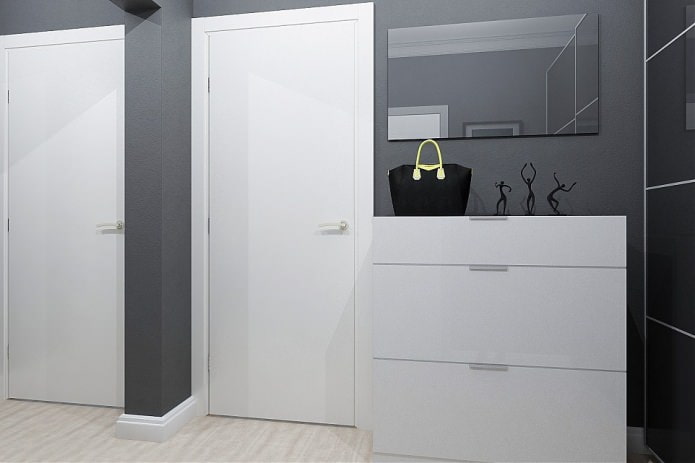 entrance hall in a two-room apartment of 46 sq. m.