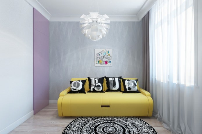 guest room in a modern beautiful apartment