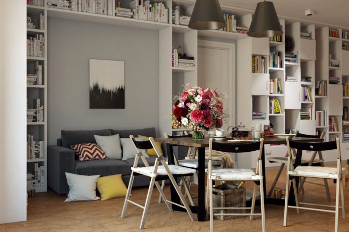 sofa in the kitchen-dining room sofa in the kitchen-dining room