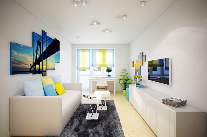 living room in the interior of an apartment of 46 sq. m. living room in the interior of an apartment of 46 sq. m.