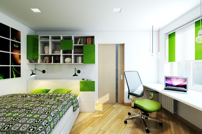 bedroom in the design of a two-room apartment in a panel house bedroom in the design of a two-room apartment in a panel house