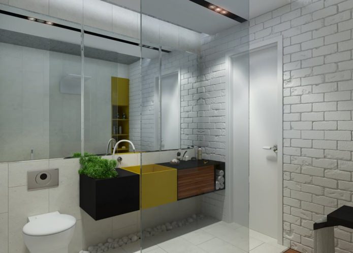 bathroom in the interior of a 2-room apartment 65 sq. m. bathroom in the interior of a 2-room apartment 65 sq. m.