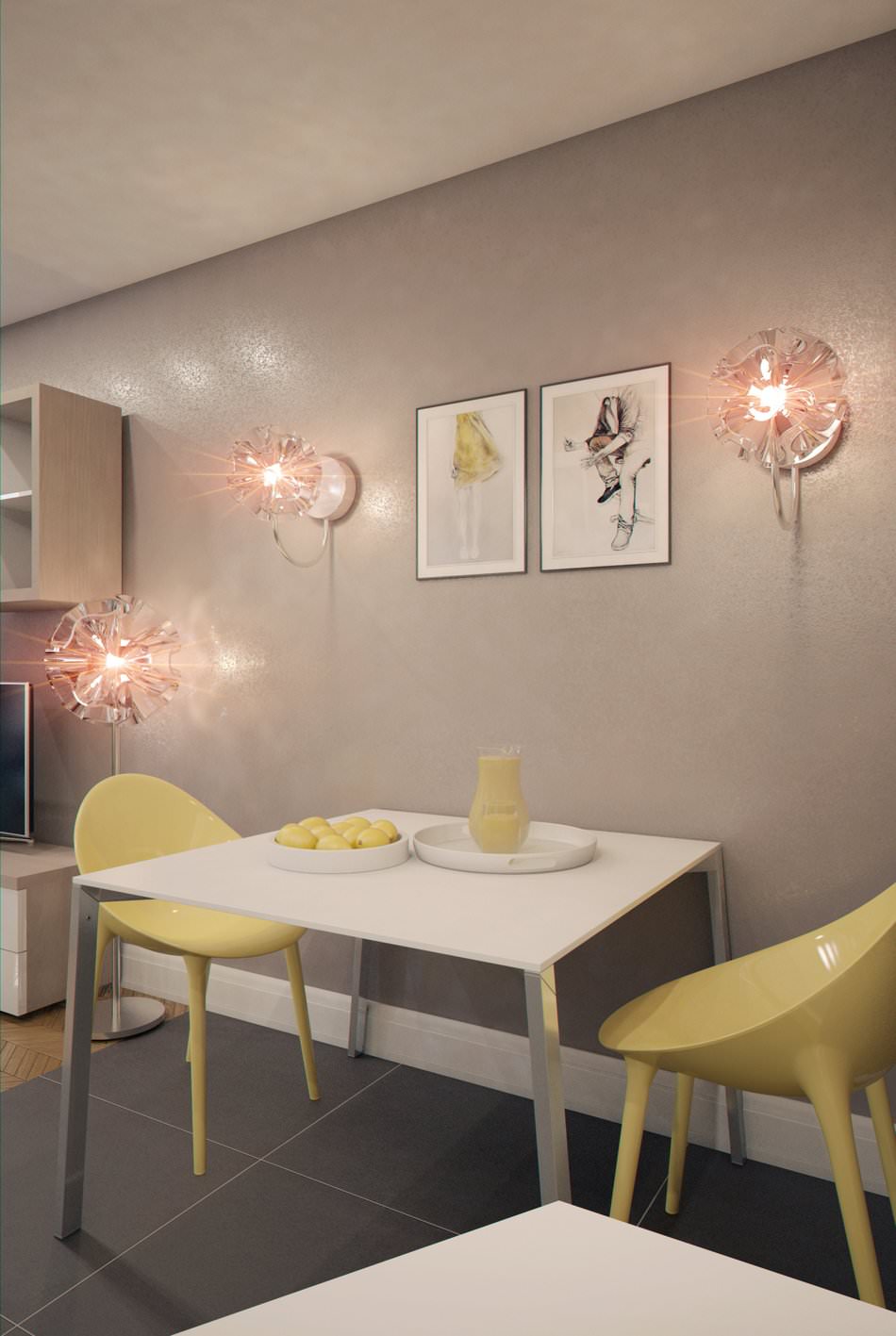 the interior of a small studio apartment of 28 sq. m. the interior of a small studio apartment of 28 sq. m.