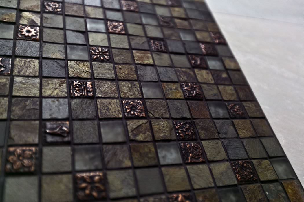 mosaic in the design of an apartment of 64 sq. m.