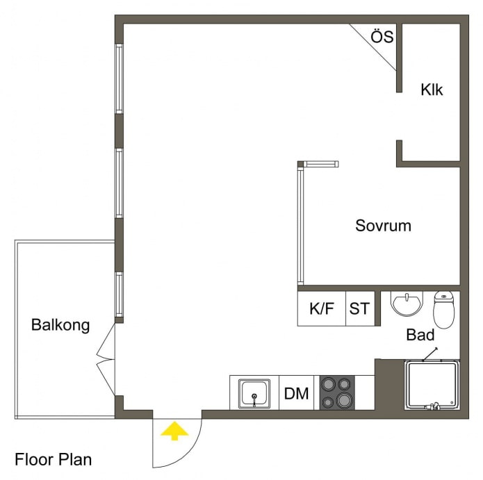 layout of a studio apartment 34 sq. m. layout of a studio apartment 34 sq. m.
