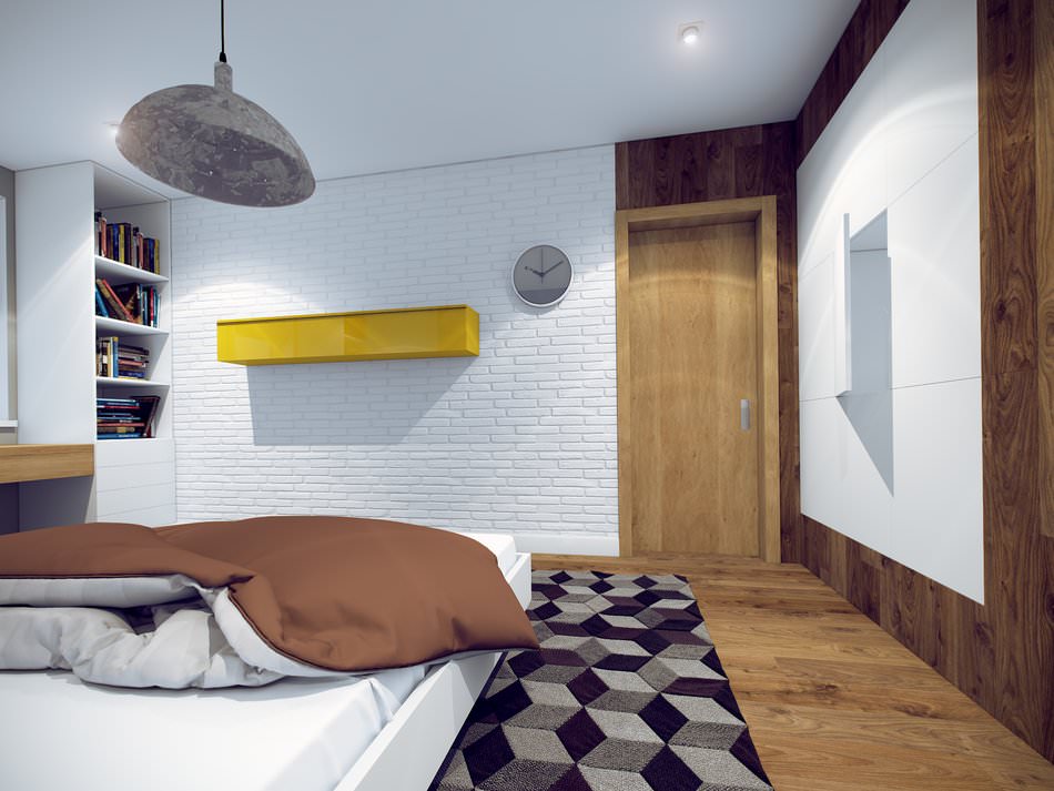 bedroom in a two-room