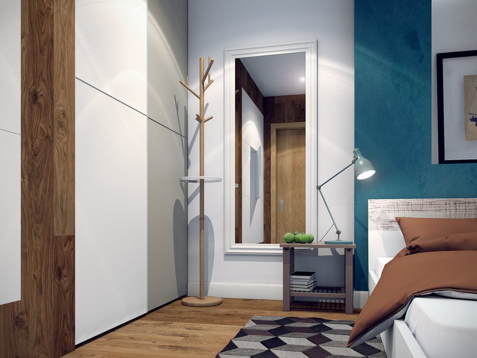 bedroom in a two-room