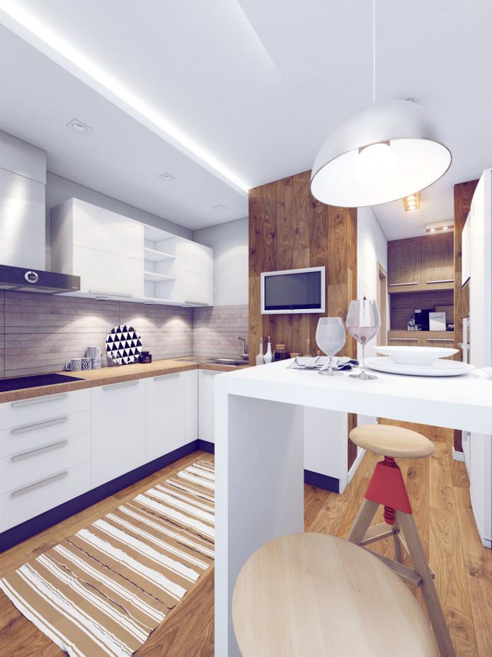 bar counter design in a small kitchen