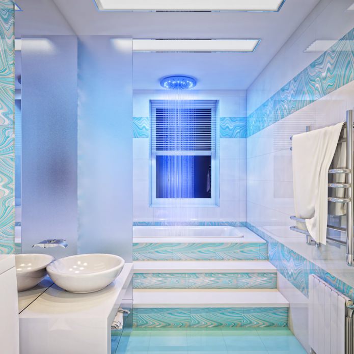 Bathroom in blue