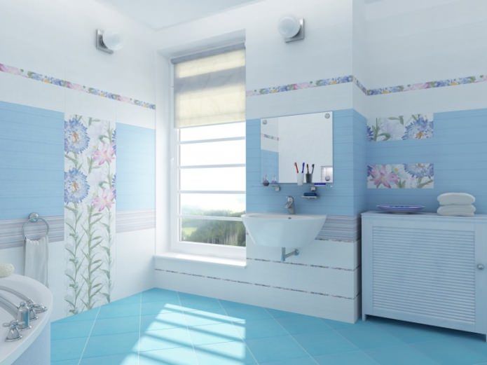 Bathroom in blue