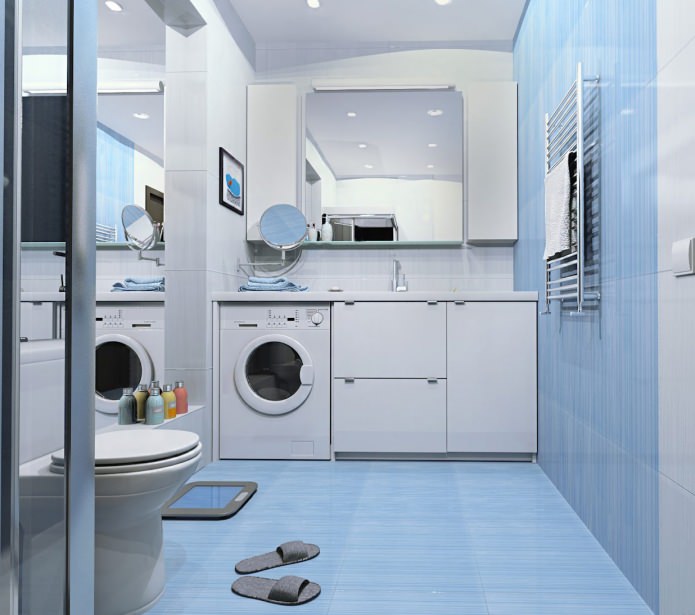 blue bathroom design