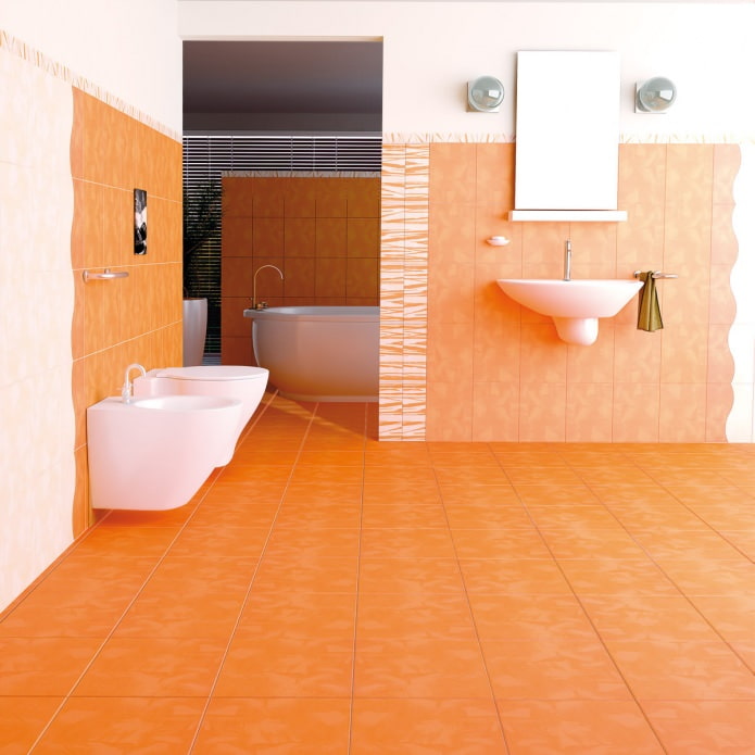 Orange bathroom design Orange bathroom design