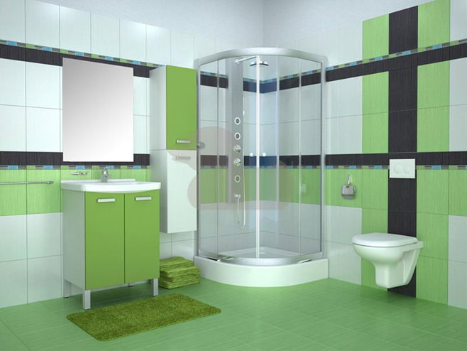 green bathroom design