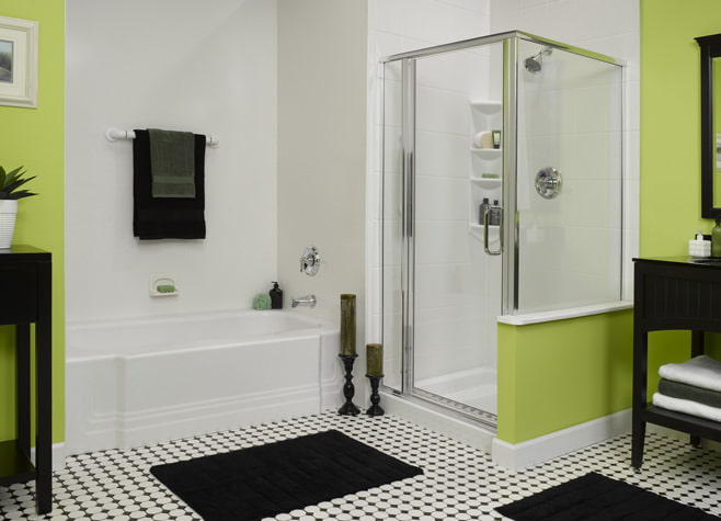 Photo of a green bathroom