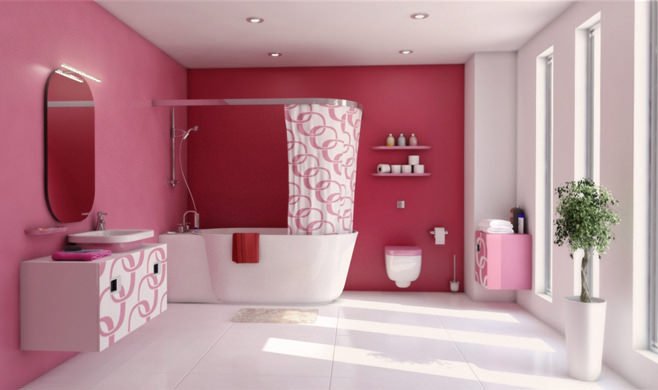 bathroom pink bathroom pink