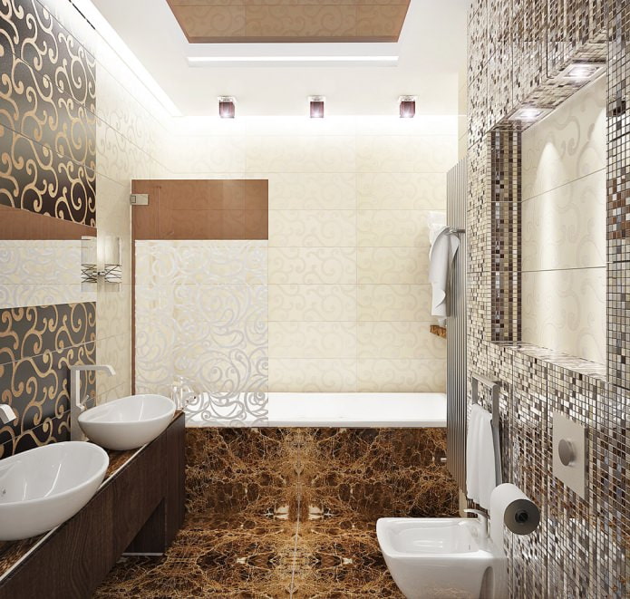 Bathroom in brown tones