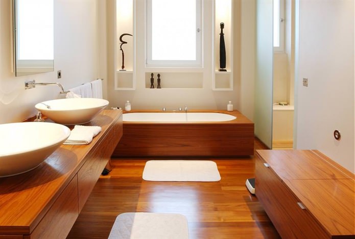 Bathroom in brown tones