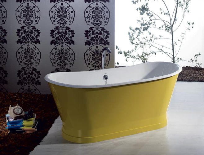 yellow bathroom
