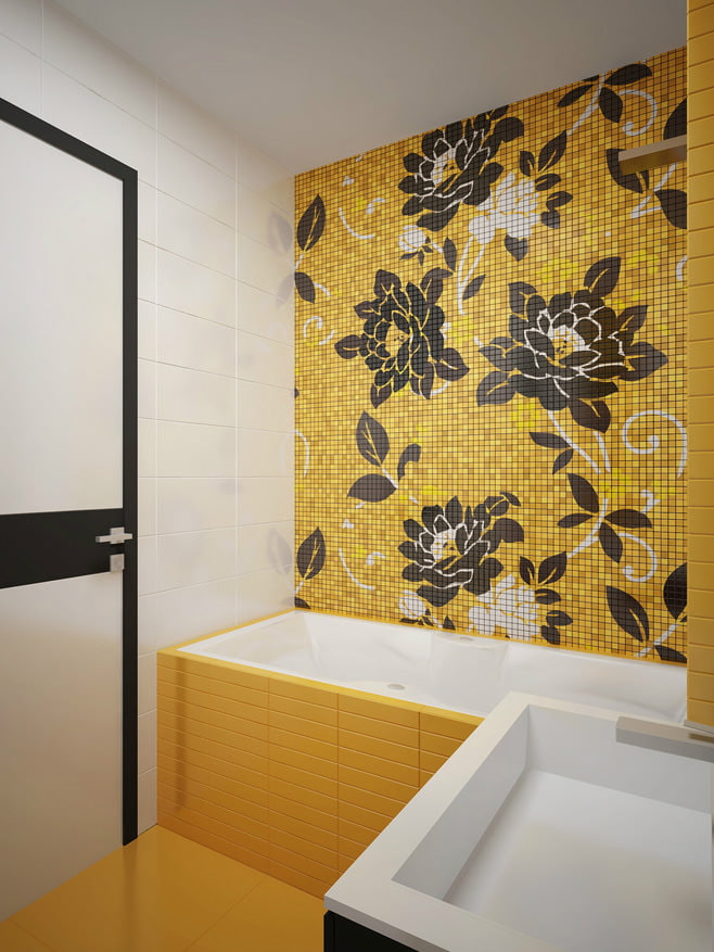 bathroom in yellow